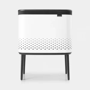 Brabantia - BO vasketøjskurv 60 L - Rektangulær hvid/sort