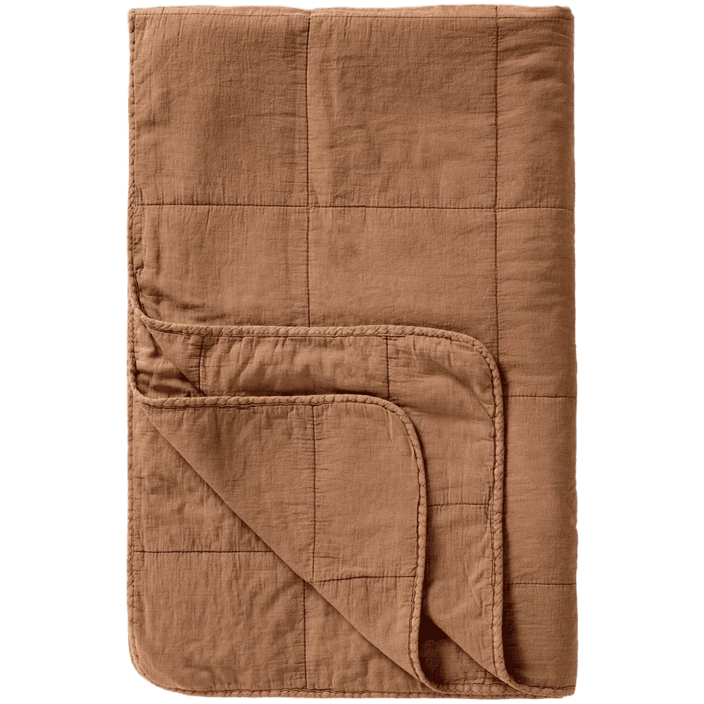 Quilt Tæppe - Bomuld - Camel (94)