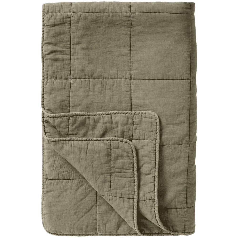 Quilt Tæppe - Bomuld - Eucalyptus Green (93)