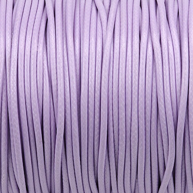 Vokset polyestersnor, lavendel, 1,5 mm, 5 m