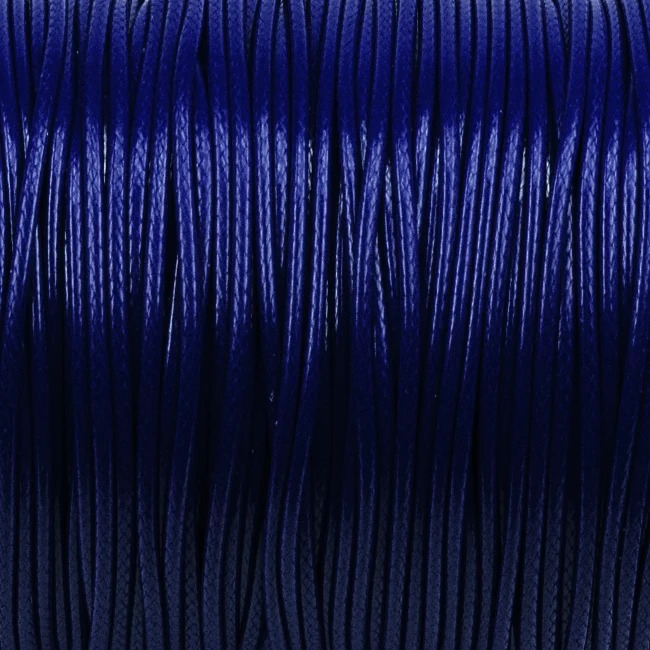 Vokset polyestersnor, mørkeblå, 1,5 mm, 5 m