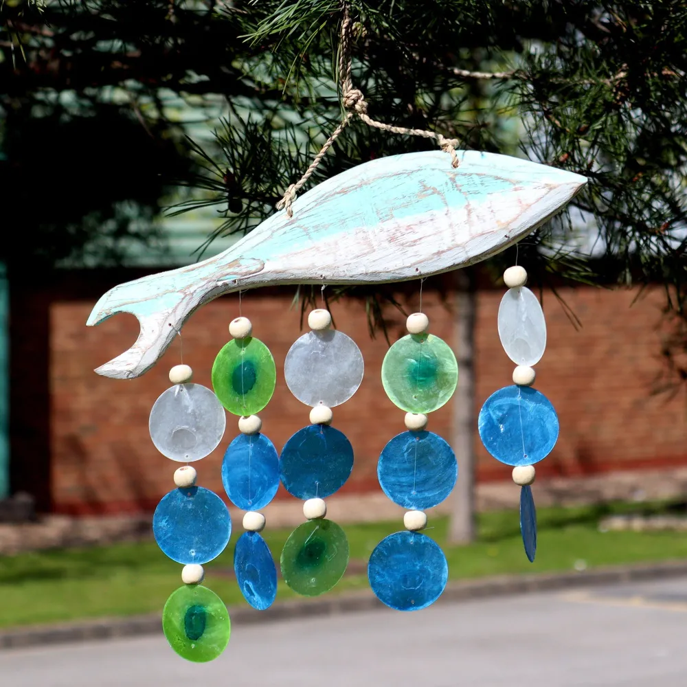 2-stykke perlesæt akvamarin fisk udskæring Copis dråbe