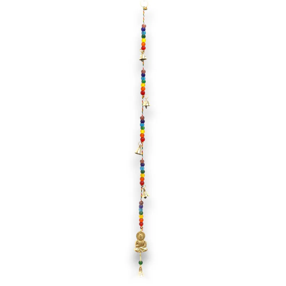 Buddha vindklokke messing chakra design