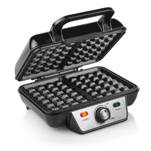 Tristar WF-2195 vaffeljern 2 vaffel/vafler 1000 W Ebony, Rustfrit stål