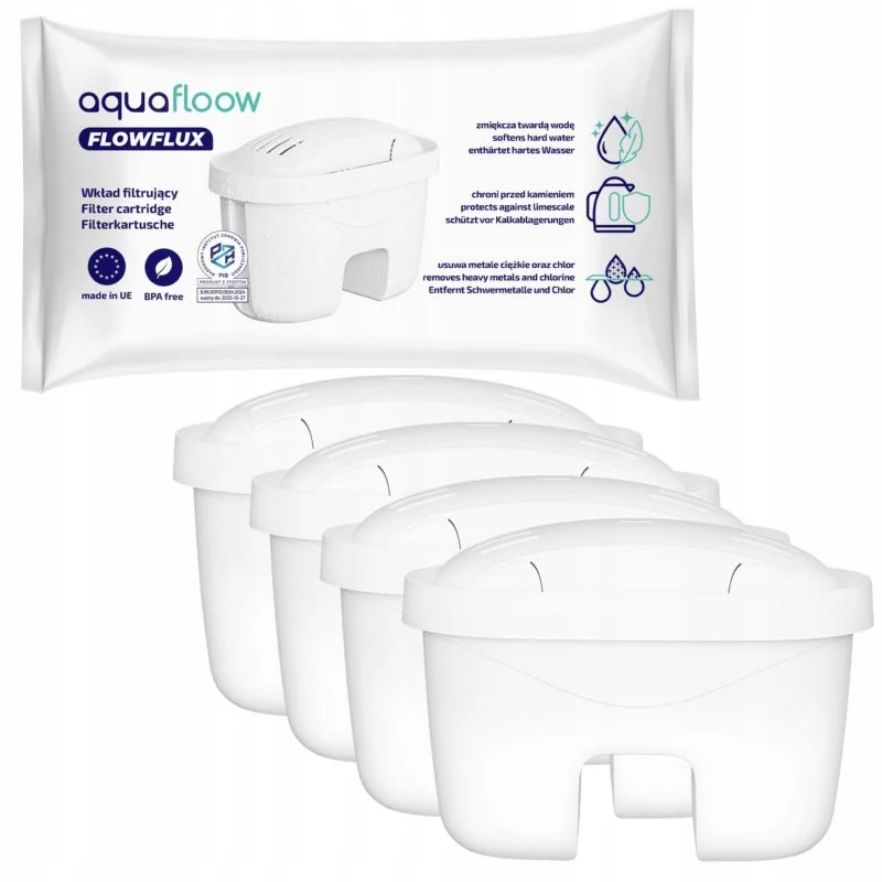 Aquafloow FlowFlux vandfilter til Laica-kande, erstatning BiFlux, 4 stk
