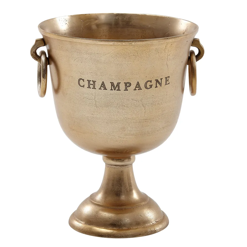 Bespoke champagnekøler, 28x37x28 cm, aluminium, guldfarvet