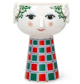 Bjørn Wiinblad Eva Vase 18,5cm - Mørk grøn