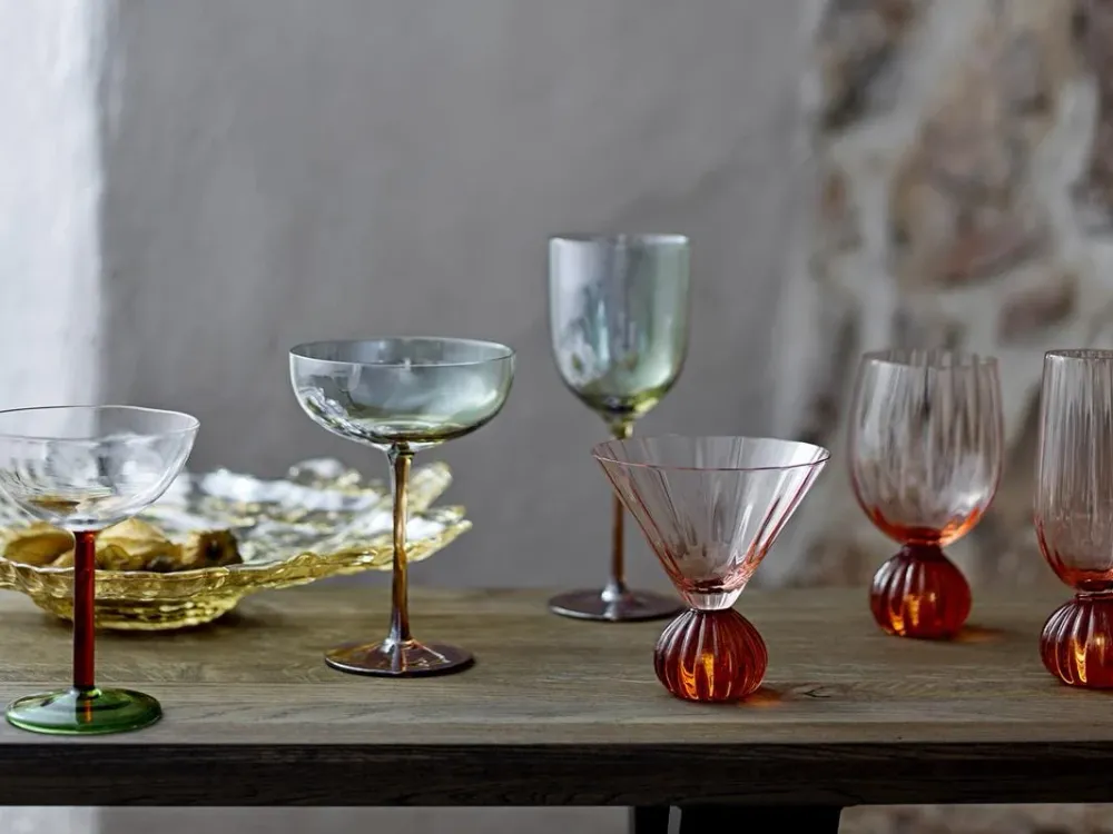 Bloomingville - Taurin Vinglas, Rosa, Glas 82072786 - Rose