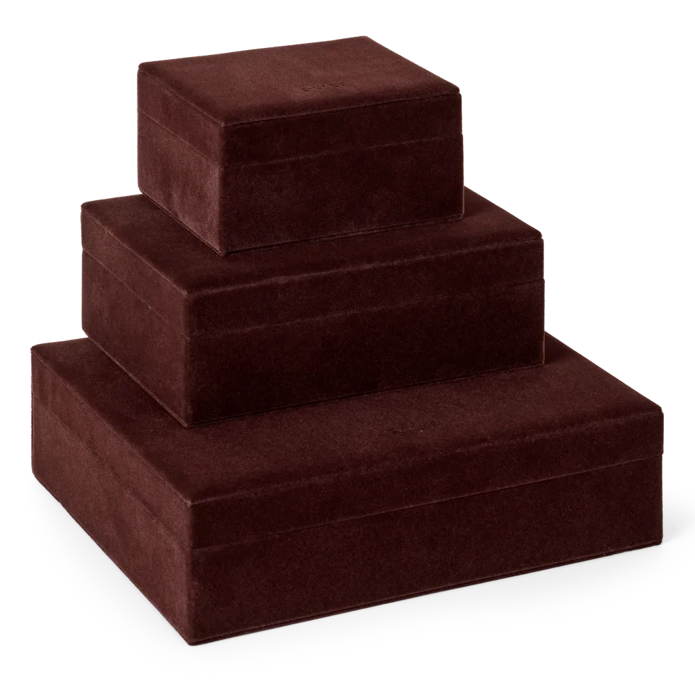 Day velour smykkeskrin medium - winetasing | Lead-Free Crystal |