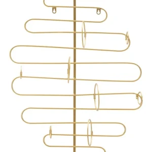 Glam vinreol i guldfarve, alloy – 53x13x72 cm