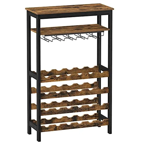 Graceful vinstativ i rustikbrun bambus til 24 flasker: 66x30x100 cm, brun