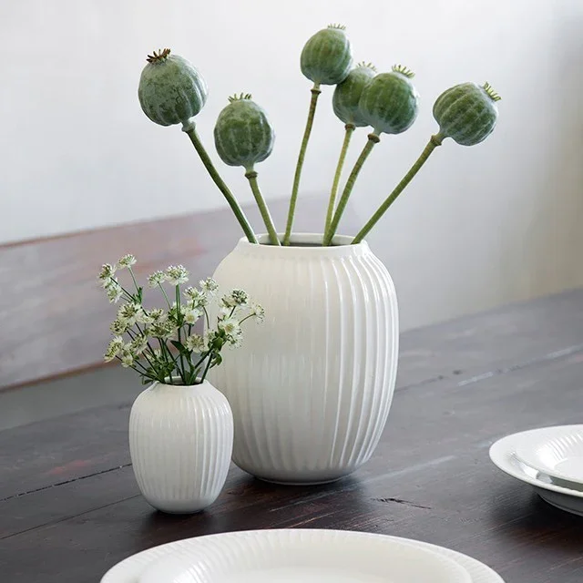 HAMMERSHØI VASE 20 CM IVORY