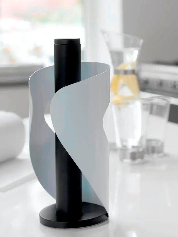 Køkkenrulleholder - White steel | Lead-Free Crystal |