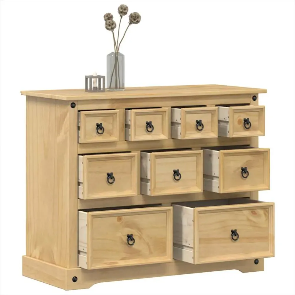 Kommode Corona 101X45X82 Cm Massivt Fyrretræ