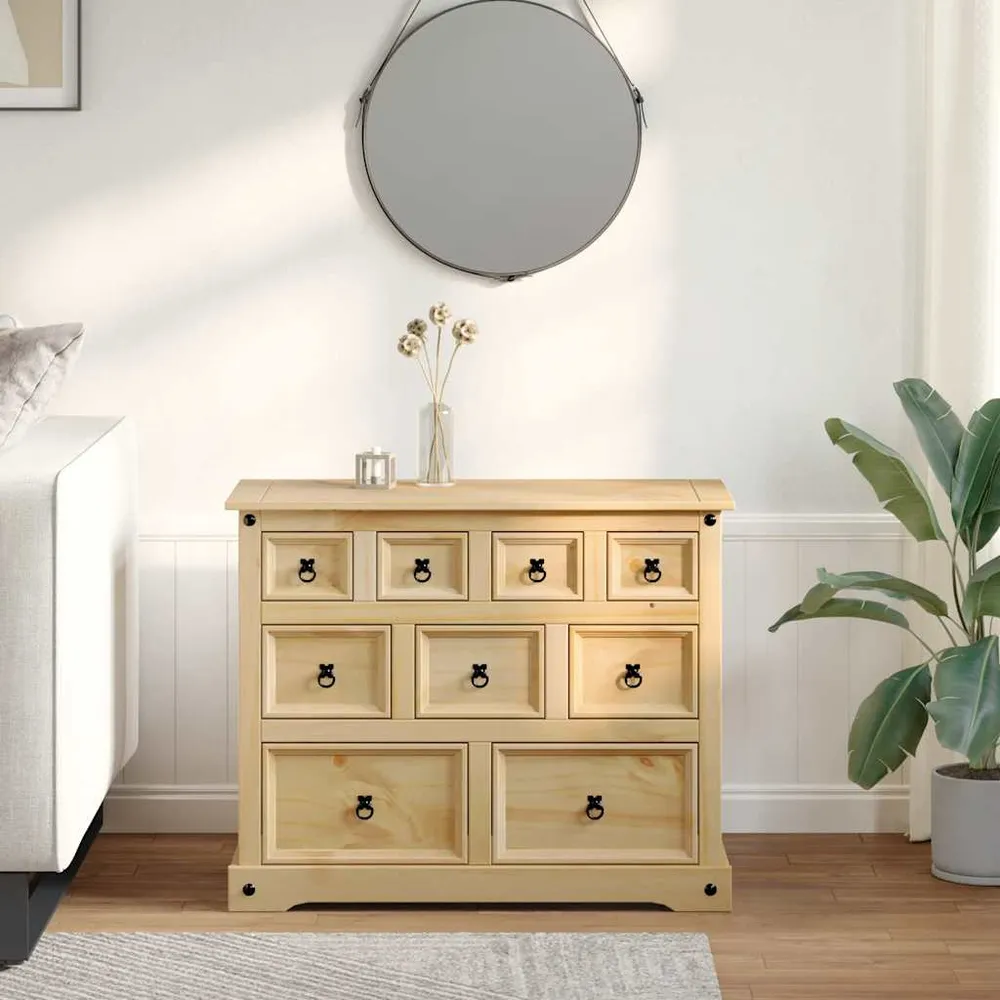 Kommode Corona 101X45X82 Cm Massivt Fyrretræ