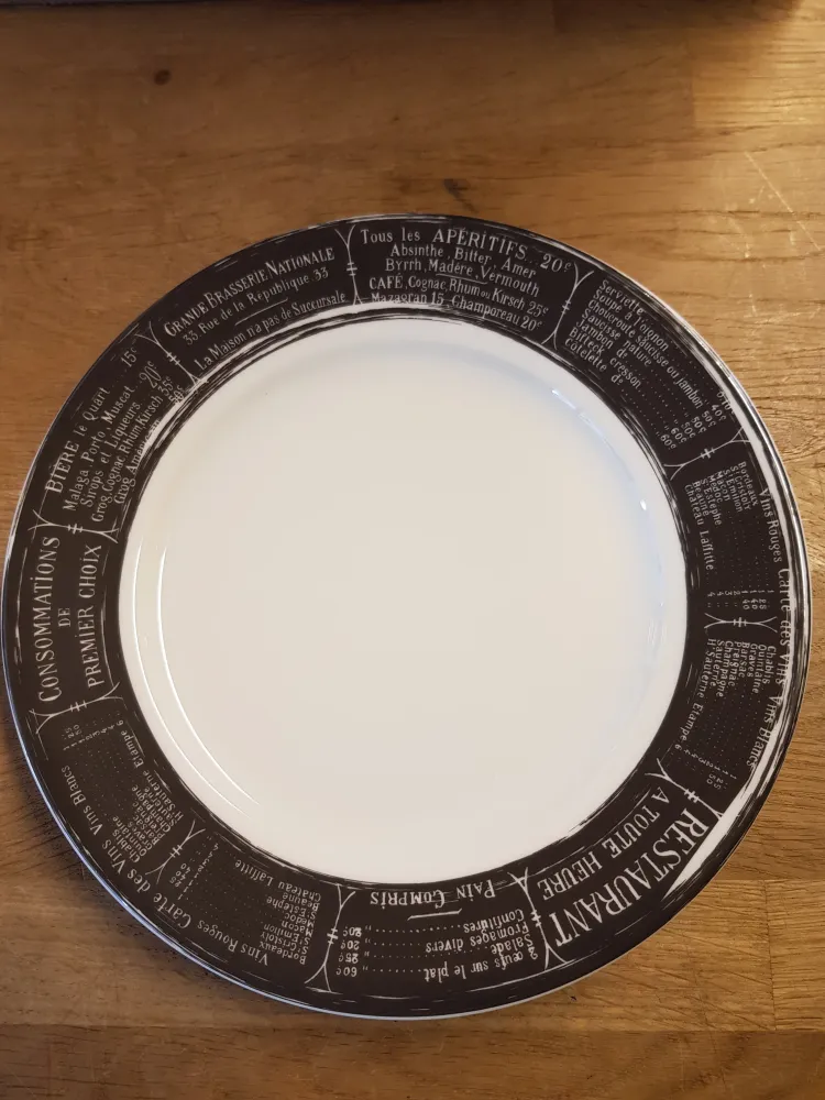Pillivuyt Tallerken Ø 21,5 cm - Brasserie Ebony