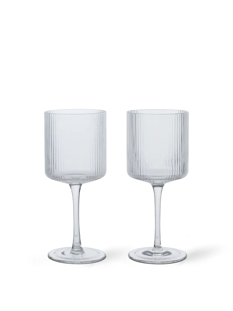 Ripple White Wine Glasses - Set 2 - Lucid