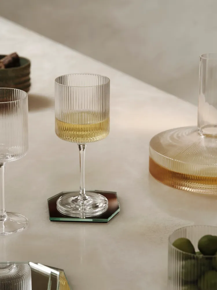 Ripple White Wine Glasses - Set 2 - Lucid