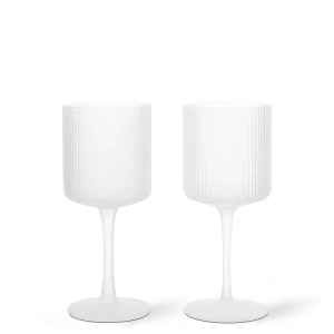 Ripple White Wine Glasses - Set 2 - Soft finish