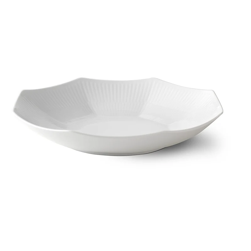 Royal Copenhagen Pearl Riflet skål buet 25 cm