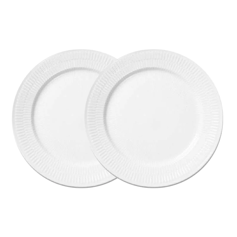 Royal Copenhagen Snow Riflet tallerken Ø27 cm 2-pak