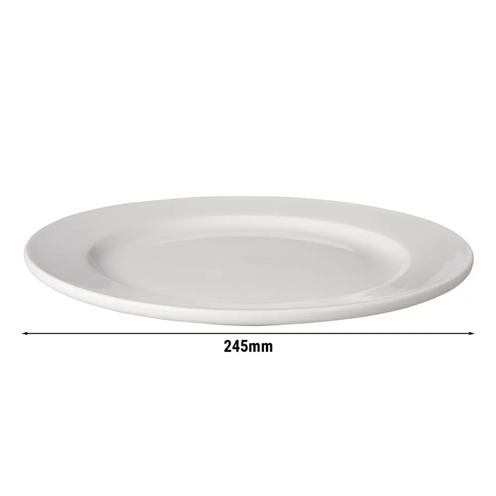(12 stk.) Flad tallerken Mammoet - Ø 24,5 cm - Snow