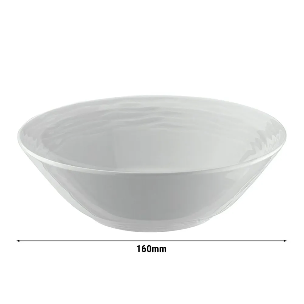 (24 stk.) SEA WAVE - Dessert-/salatskål - Ø 160 mm - Ivory
