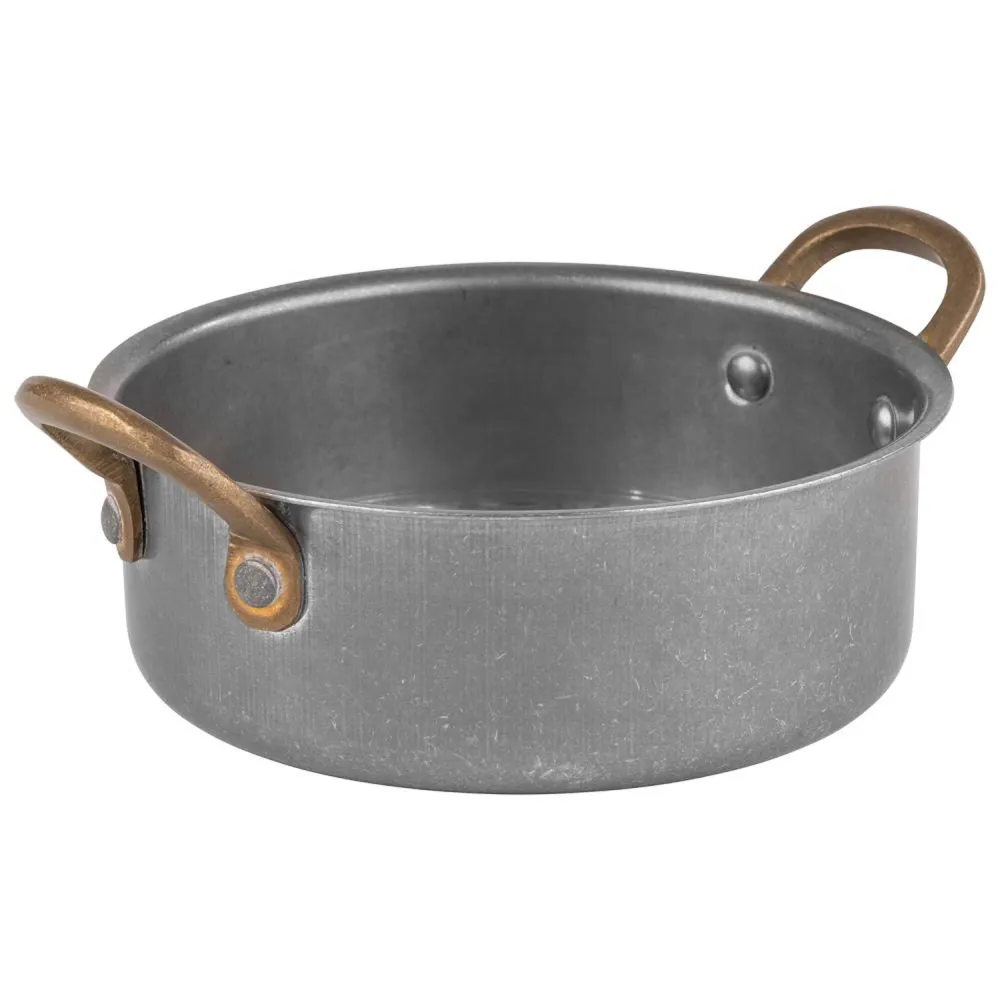 (6 stk.) Serveringskrukke - VINTARA - rustfrit metal - 0,55 Liter - Ø 140mm