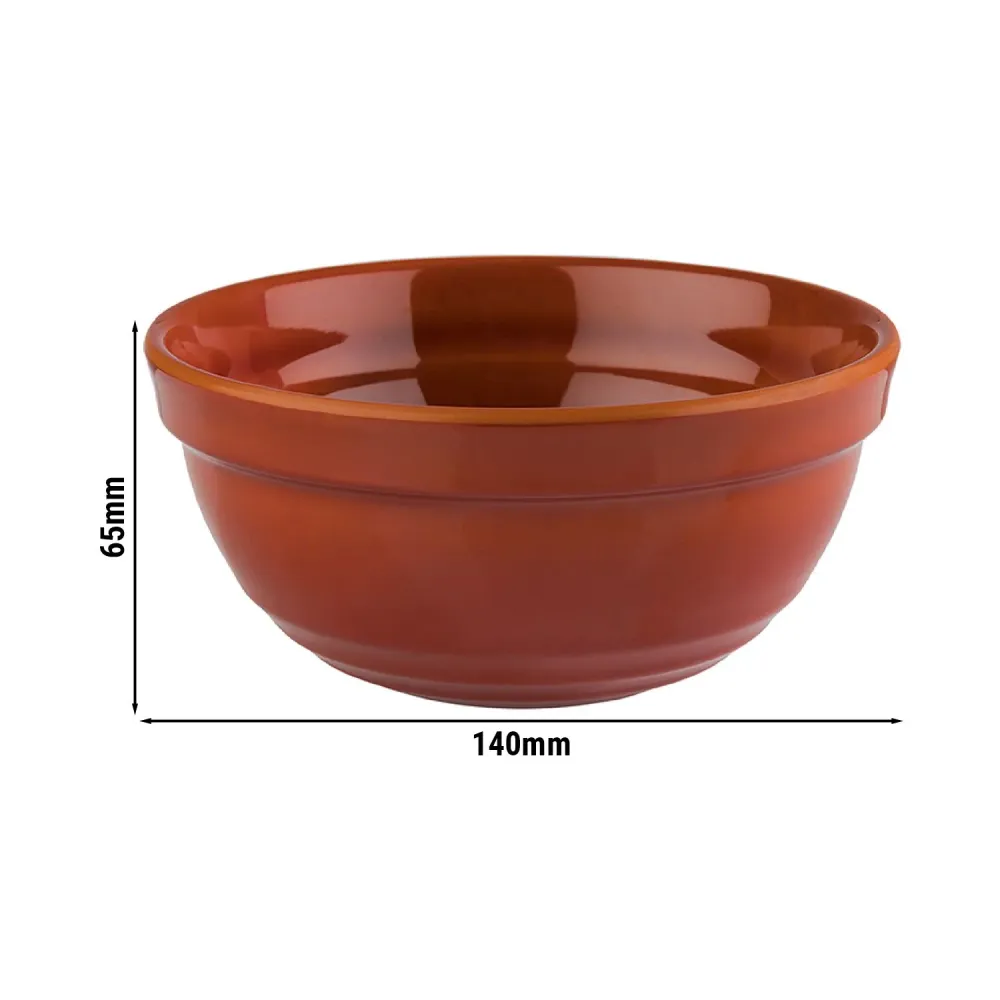 (6 stk.) Skål - EMMA - Melamin - 0,5 Liter - Ø 140mm - Rød