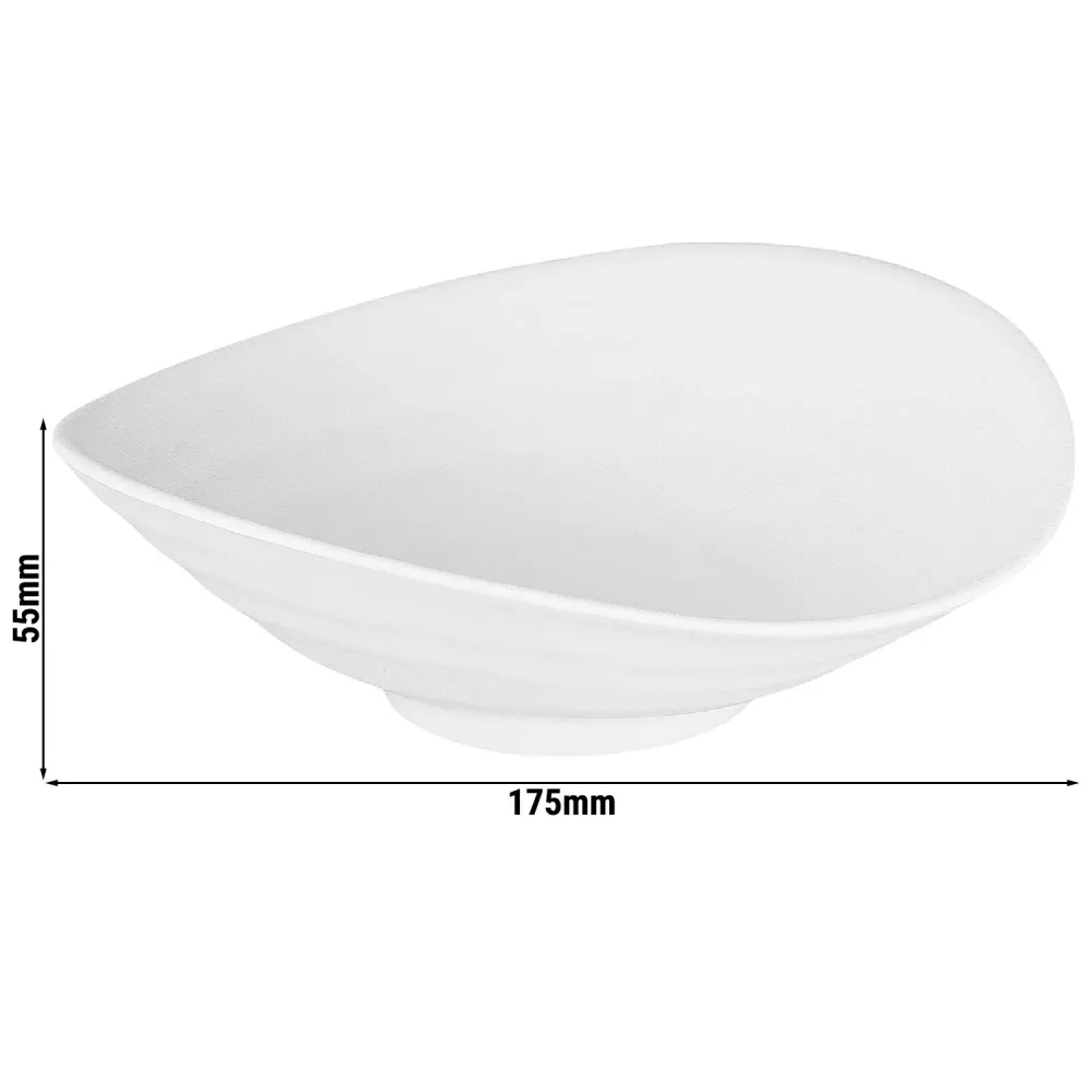 (6 stk.) Skål - ZEN - Melamin - 0,2 Liter - 175x155mm - Alabast