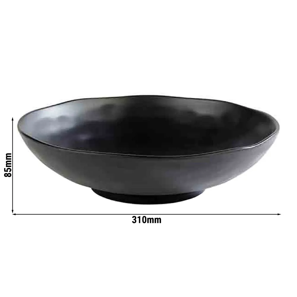 (6 stk.) Skål - ZEN - Melamin - 2,5 Liter - Ø 310 mm - Onyx
