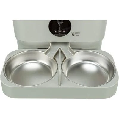 Trixie Voerbak / Drinkbak Dubbel Voor #24347 Kunststof / Rvs Wit Set 4