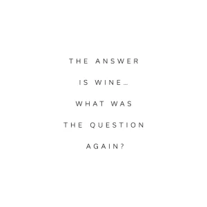 Vacuum Seal " answer is wine" citatplakat 50