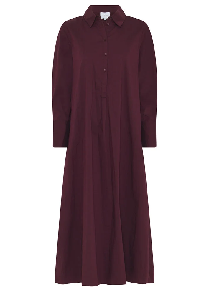 Vacuum Seal La Rouge Kamilla Shirt Dress - Wine