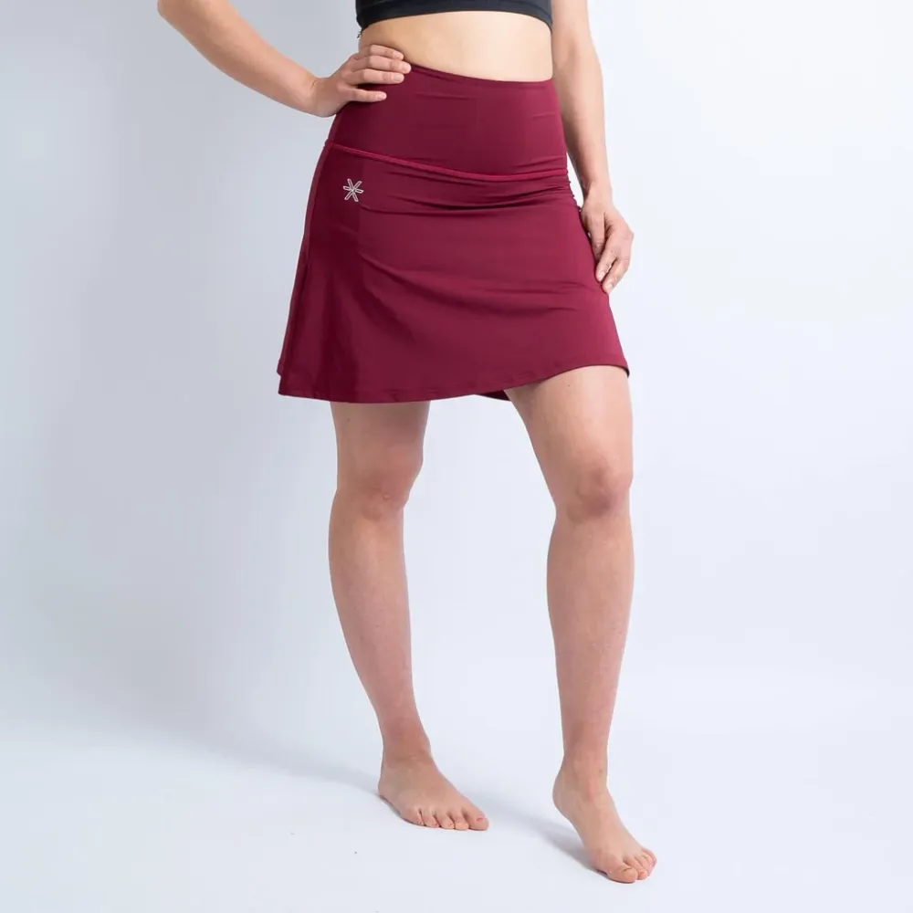 Vacuum Seal Wine Running Skirt - BARA Xs