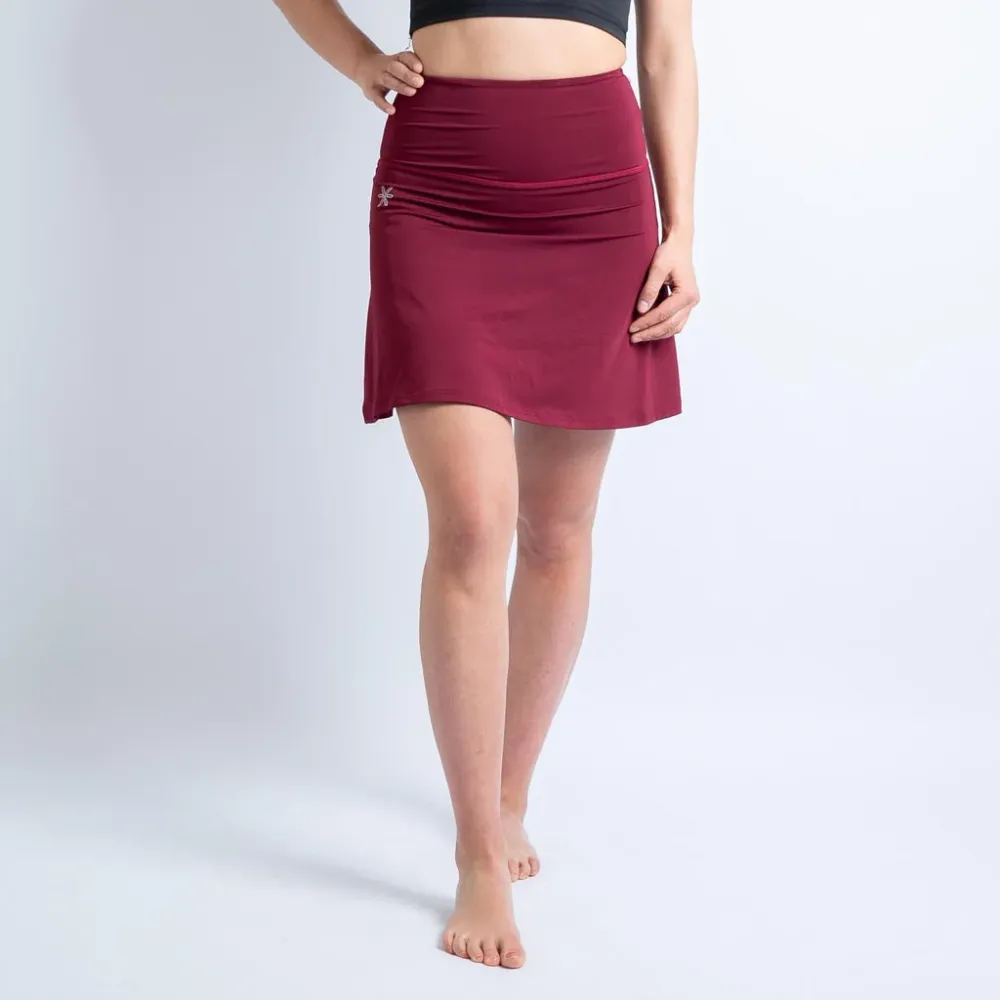 Vacuum Seal Wine Running Skirt - BARA Xs