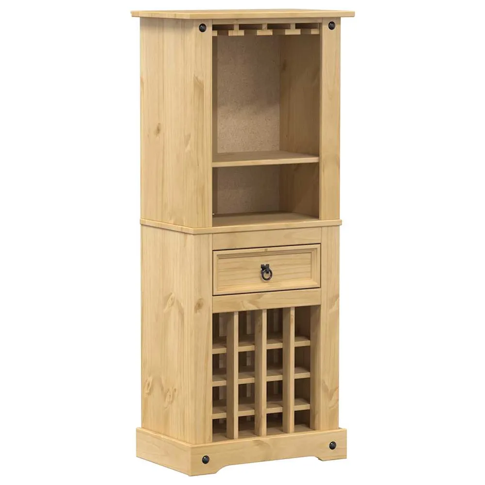 Vinreol Corona 56X35X134,5 Cm Massivt Fyrretræ