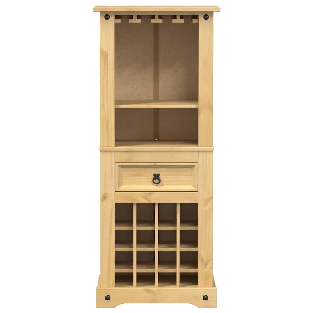 Vinreol Corona 56X35X134,5 Cm Massivt Fyrretræ