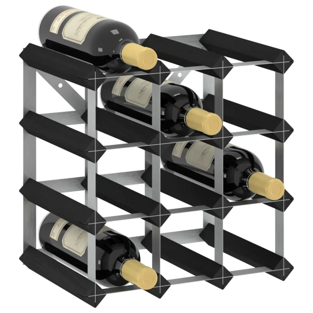 Vinreol Til 12 Flasker Massivt Fyrretræ Onyx 72