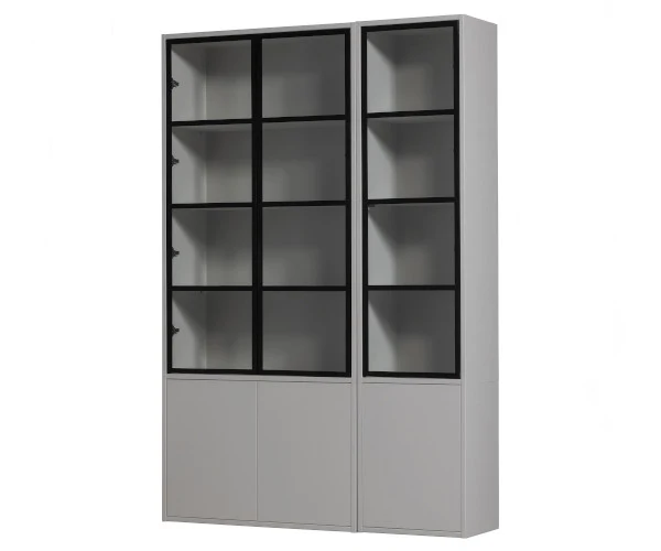 vtwonen Standard vitrineskab - 230x53x40 - mist
