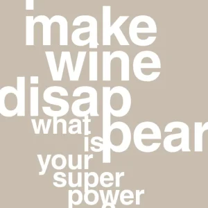 Luftning plakat: i make wine disappear what is your super power - creamy mushroom 60