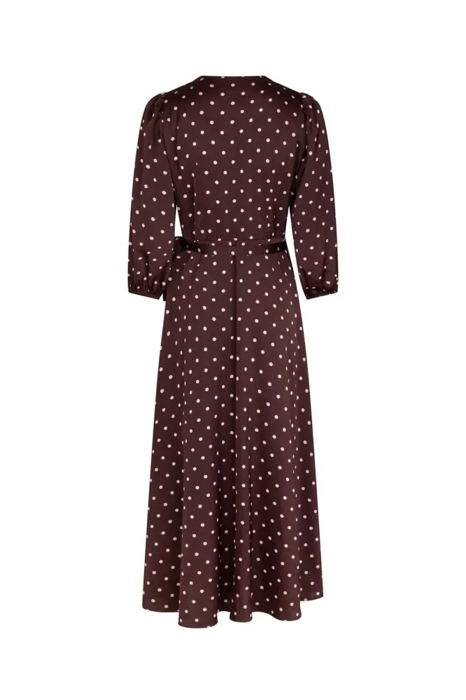 Neo Noir - Malinga Dot Dress 165909 - 682 - Wine