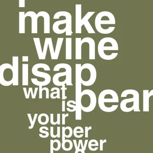 plakat: i make wine disappear what is your super power - secret meadow Professional Series 60