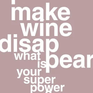 plakat: i make wine disappear what is your super power - airy rose | Lead-Free Crystal | 60