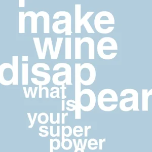 plakat: i make wine disappear what is your super power - heavenly azure Compatible Standard Bottles 60
