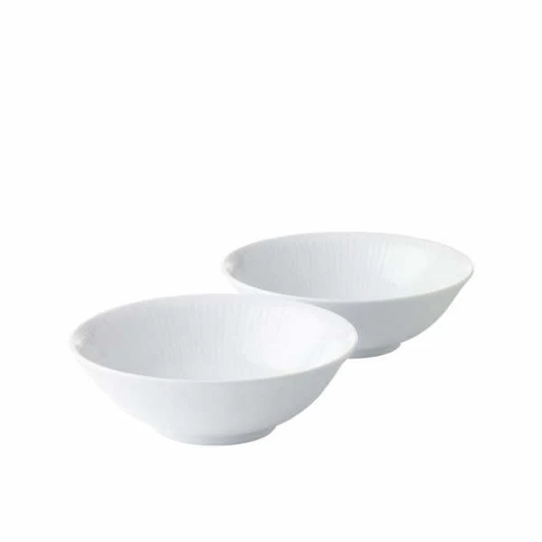 Royal Copenhagen Kridt Riflet skåle 35 cl. 2 stk.