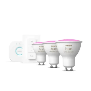 Philips Hue white color ambiance startsæt GU10, 3 lyskilder, 1 bridge, bluetooth-enabled